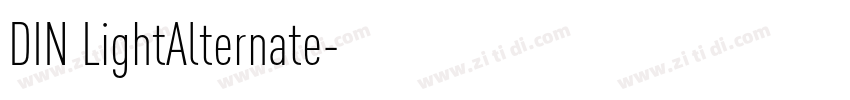 DIN LightAlternate字体转换